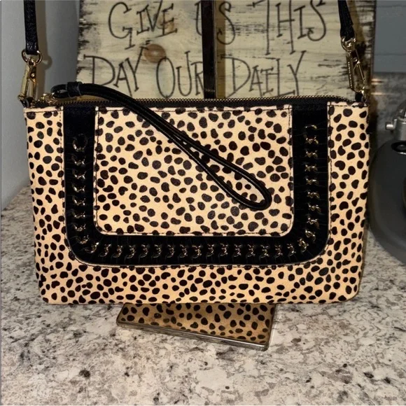 Aimee Kestenberg Leopard Print Crossbody Bag with Black Accents - Picture 2 of 11